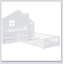 Lit maison avec fenêtre et tiroirs de chevet, lit plateforme avec tablettes, prises et port USB-223645024