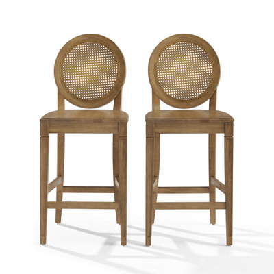 Jacolyn 2-piece Cane-back Counter Stool Set by Ophelia & Co.