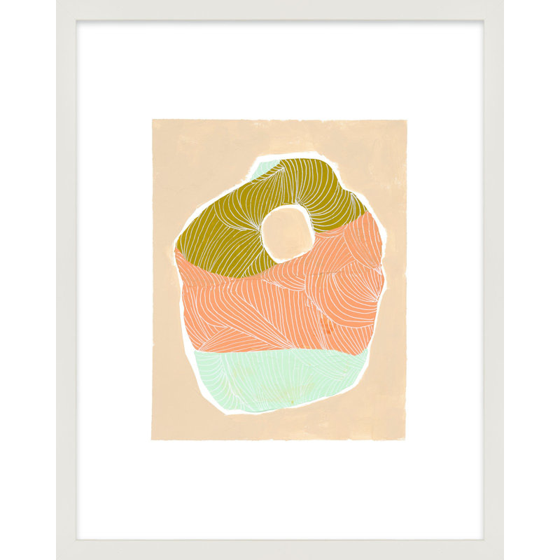 Undulations 3 by Andrea Stokes, 25" H x 20" W, White Framed