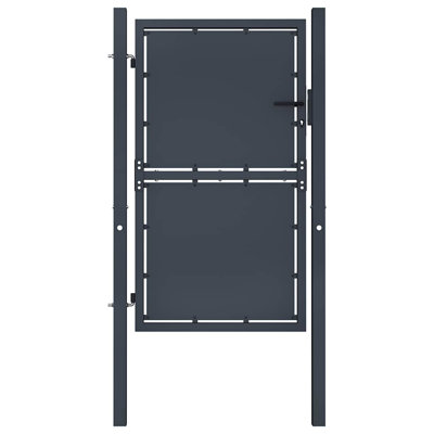 vidaXL Garden Gate Steel 39.4x59.1" Anthracite