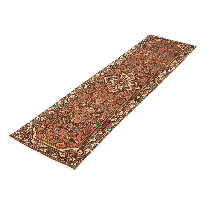 Tapis unique en cuivre noué à la main 2 pi 5 po x 9 pi 7 po Andelz