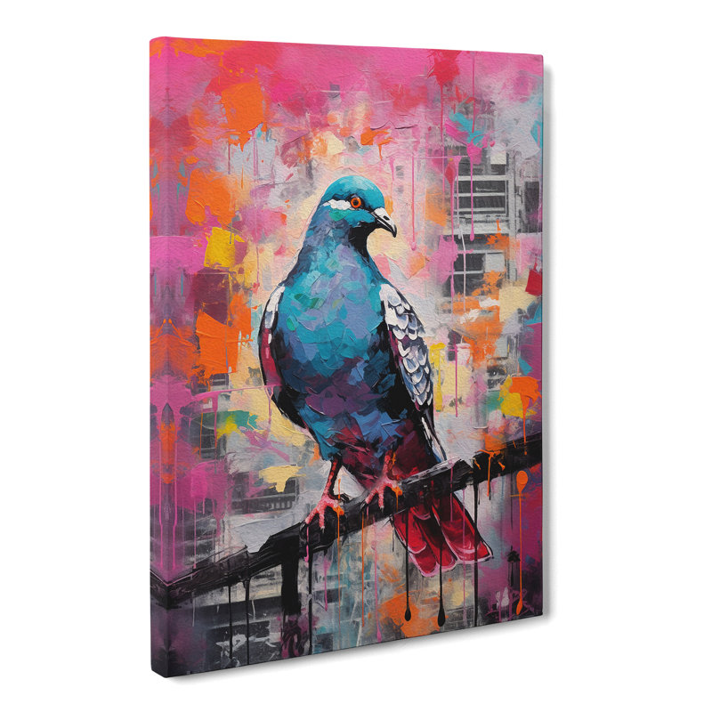 Pigeon Expressionism - Wrapped Canvas, 76cm H x 50cm W x 3cm D