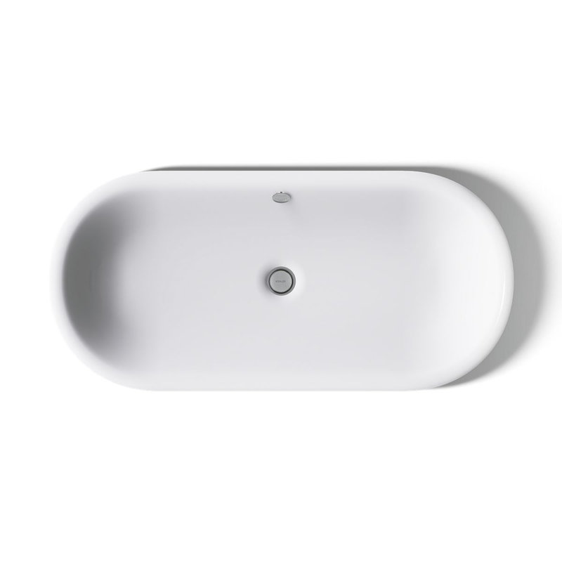 Iron Plains® Metal Oval Dual Mount Bathroom Sink with Overflow, White
