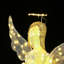 Décoration de Noël d'extérieur ange illuminé avec nœud doré 4,1 pi