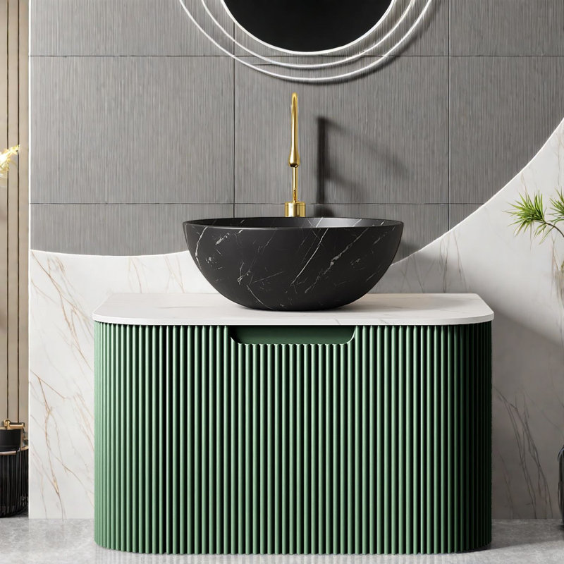 Meuble-lavabo moderne de 24 po (doit inclure le meuble-lavabo et le lavabo) avec rangement