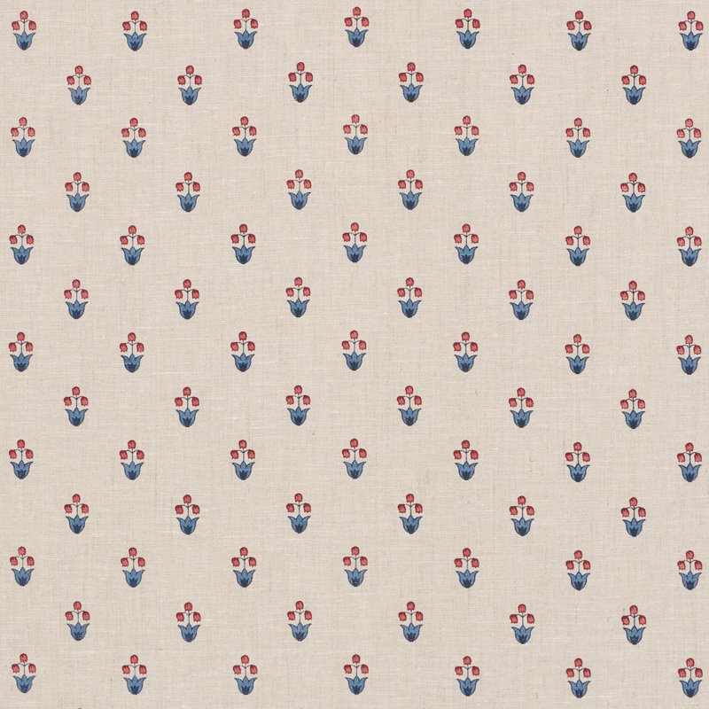 Moira Hand Print Fabric, Tan