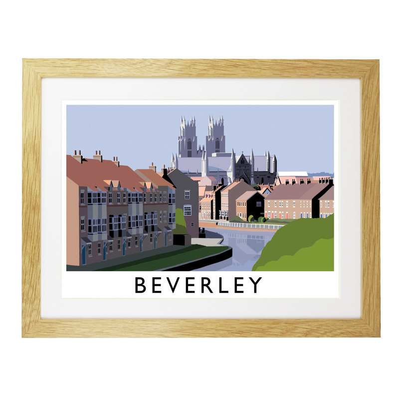 Beverley 2 by Richard O'Neil - Print, Oak Wood Frame, 33.5 cm H x 43.5 cm W x 2.2 cm D