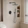 1-Spray Patterns 9.8 In. Wall Mount Dual Fixed And Handheld Shower Head 1.8 GPM In Matte Black