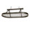 Premier USA Handcrafted Gourmet 3 ft Classic Oval Hanging Pot Rack