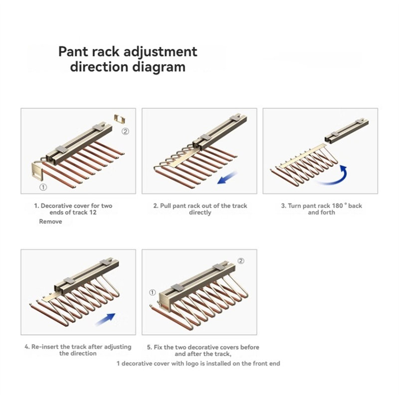 Skyhanger Top-Mounted Single-Row Retractable Pants Rack
