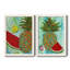 Ananas et melon d'eau I - ensemble de 2 reproductions d'art encadrées-319400296-319400341-319466721