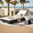 Acacia Solid Wood Outdoor Chaise Lounge, 6-Position Adjustable Sun Lounger with 4" Thick Water-Repellent Cushion, 400 lb Weight Capacity, Modern Low-Profile for Patio & Poolside-579250869