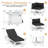 11 Pieces Modern Aluminum Patio Furniture Set With Fire Table, Outdoor Modular Sectional Conversation Set With Patio Chaise Lounges-1324762696