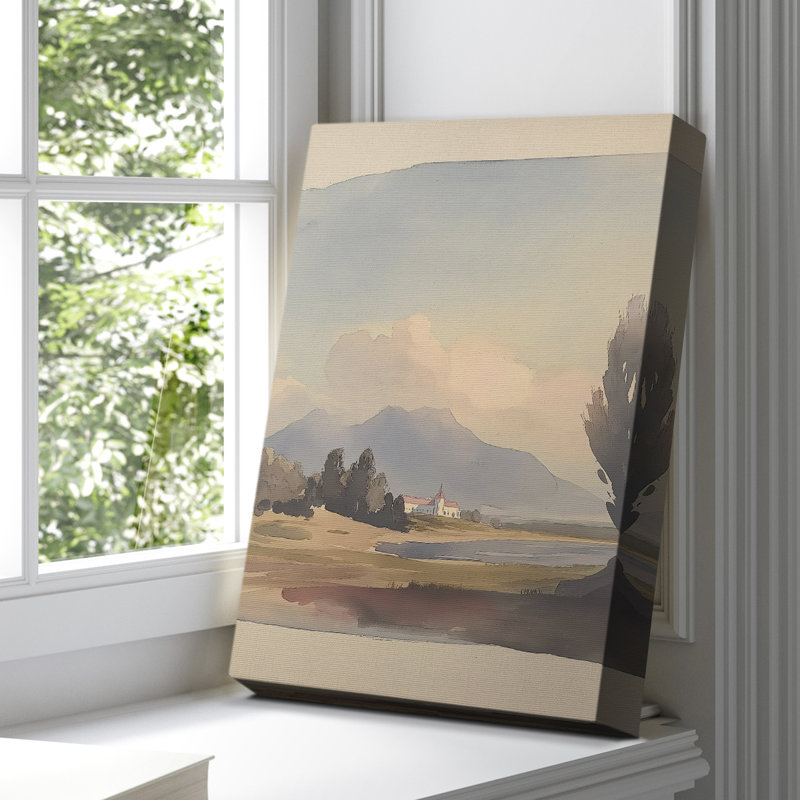 Toile tendue avec châssis paysage Lxxvii - prêt à être accroché, H 36 po x l 24 po