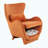 Furniture Style 2 In 1 Pet Friendly  Modern Velvet Lounge Chair, Upholstered  Back Accent Chair Leisure Single Sofa Chair For Living Room Office, Orange-1302966637