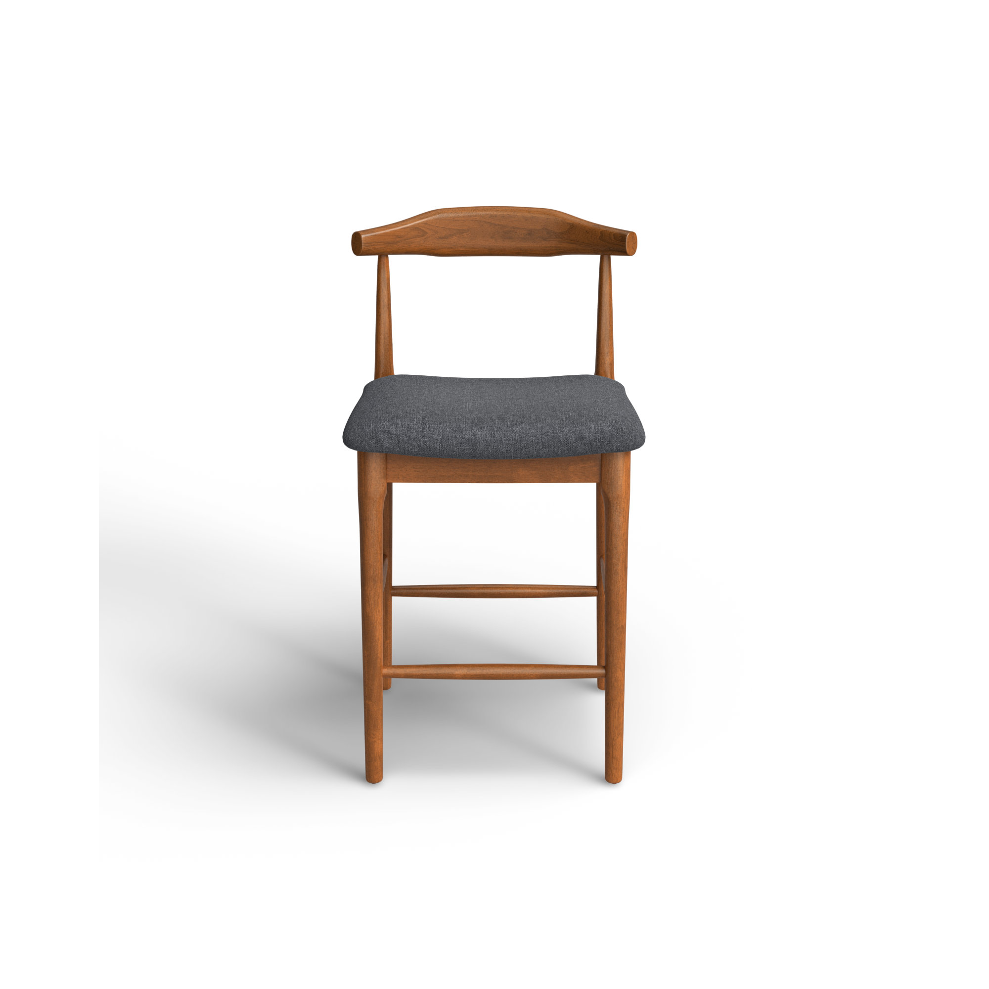 Hank Counter/Bar Stool, Dark Gray, Counter Stool (25.67" Seat Height), Walnut