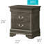 Charmante table de chevet traditionnelle grise-633881332