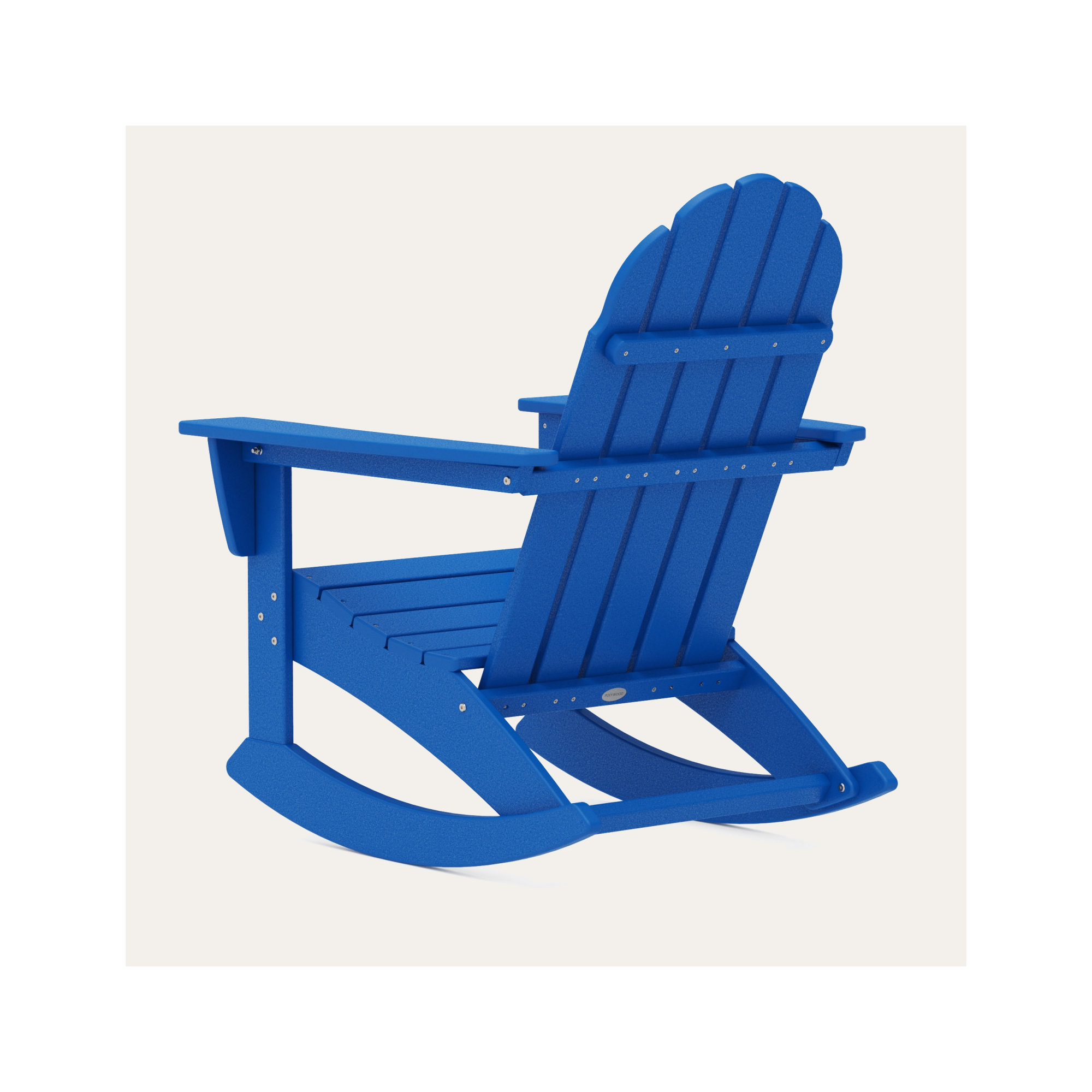 POLYWOOD Vineyard Adirondack Rocking Chair, Pacific Blue