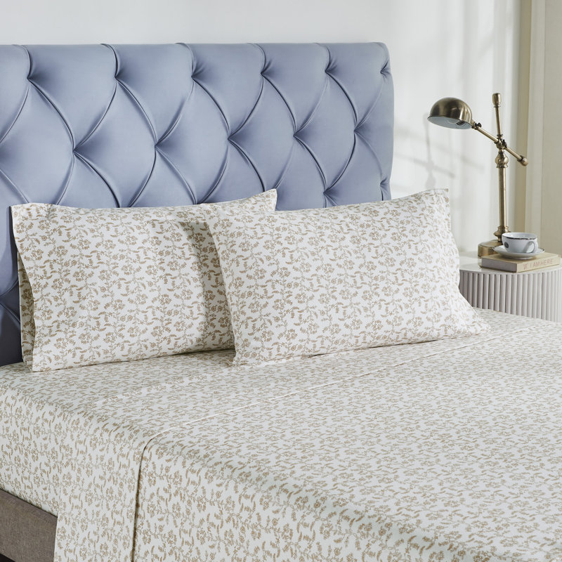 Modern Threads 4-Piece 100% Cotton Flannel Sheet Set – Soft and Durable for Every Season, California King Sheet Set