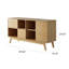 Buffet moderne en bois massif avec tablettes de rangement