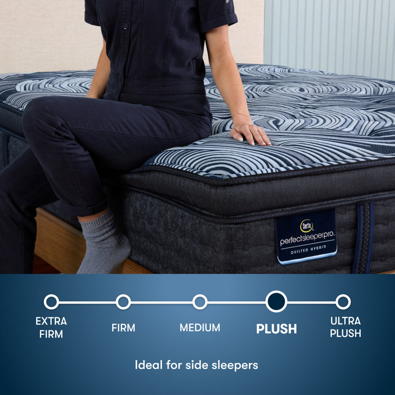 Perfect Sleeper Pro Valais Plush Pillow Top 15" Latex Hybrid Mattress, Queen