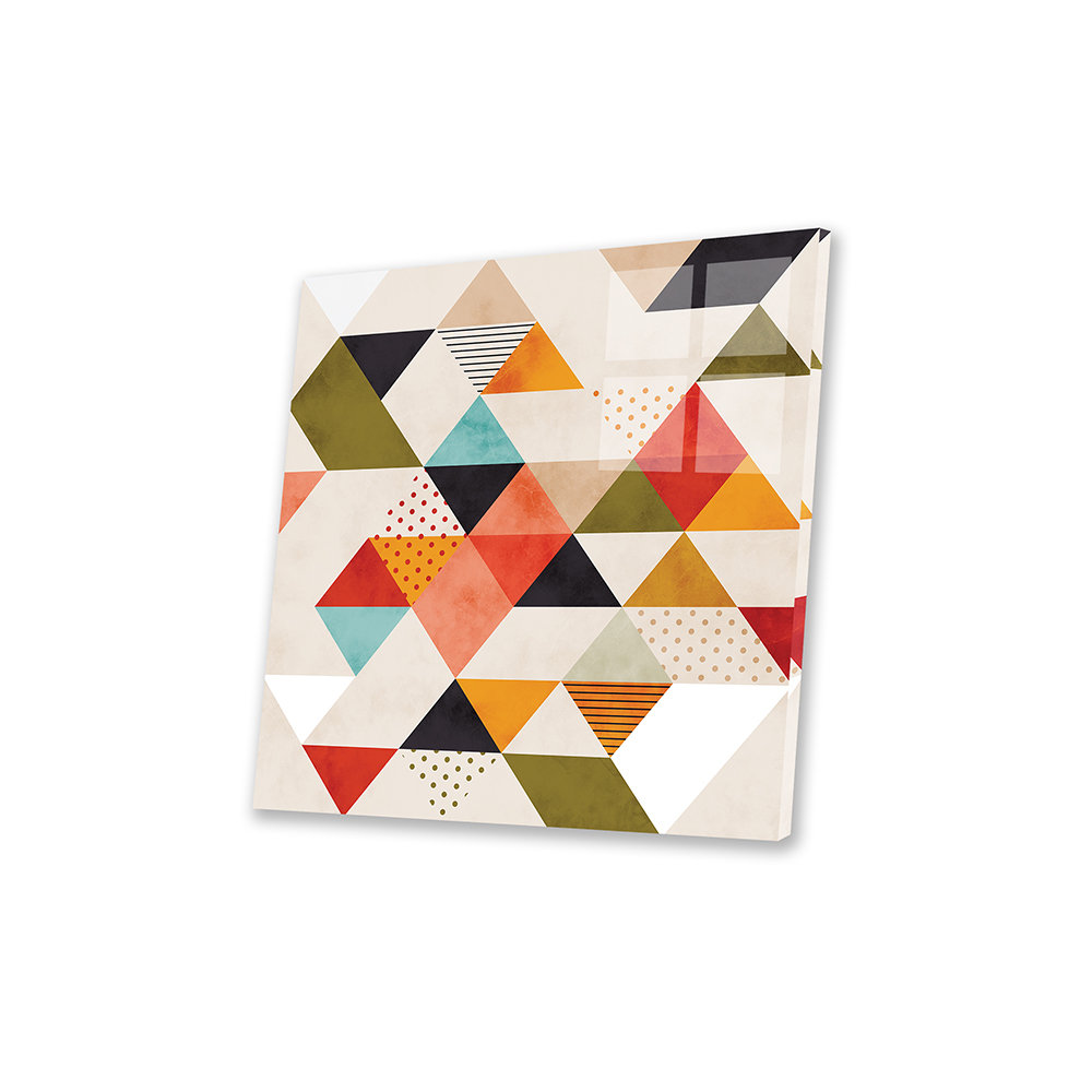 George Oliver Geometric Mid Century Triangles by Ana Rut Bré - Unframed ...