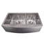 DuraSnow® ZLINE 36" Courchevel Farmhouse Apron Mount Double Bowl Fingerprint Resistant Stainless Steel Kitchen Sink with Bottom Grid