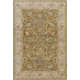 Bower Oriental Machine Made Power Loomed Polyester Area Rug in Olive/Cream/Dark Brown