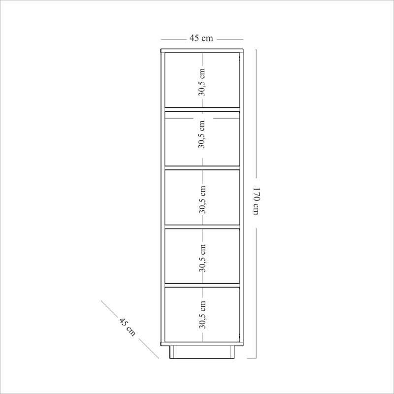 Bibliothèque standard H 66,9 "x l 17,7" Jetset
