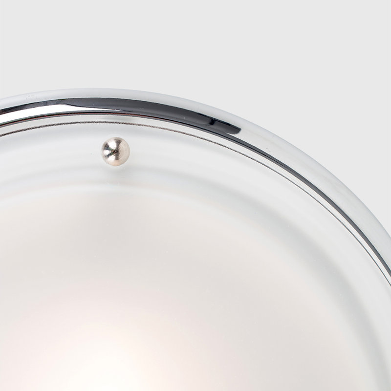 Baldwin Glass Flush Mount, Chrome
