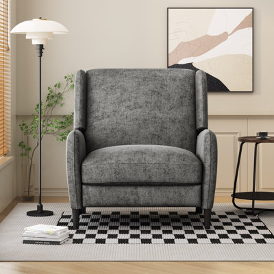 Fauteuil inclinable surdimensionné en tissu texturé, fauteuil inclinable confortable pour le salon