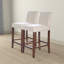 Ensemble de 2 chaises de comptoir Dorian en tissu beige