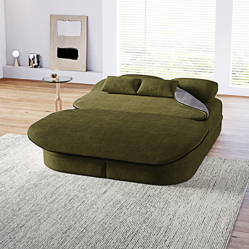 Convertible Sleeper Sofa Bed, Green