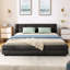 Lits modernes spacieux avec rangement, plateforme en chenille pour grand lit