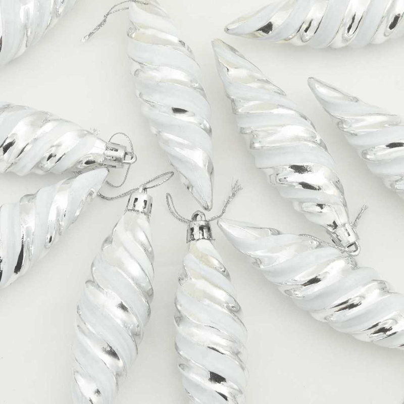 vidaXL Christmas Spiral Shape Ball, Silver