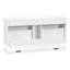 Meuble-lavabo mural de 122 cm avec lavabo en SMC et tablette ouverte, armoire de rangement sans poignées en MDF peint (blanc)