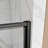 38"-42" W X 71" H Pivot Swing Semi-Frameless Shower Door With 6Mm Tempered Glass & Matte Black Finish& Brushed Nickel Finish-106869037