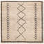 Bohemian Hand-Woven Ivory/Black Area Rug-1148504816