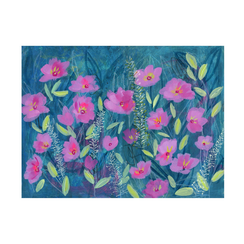 Art mural sur toile tendue - «Cosmos at Dusk» de Suzanne Allard pour décoration de salon, de chambre à coucher ou de bureau - 18 x 24