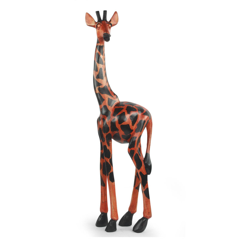 Sculpture en bois giraffe fier Mccurley