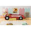 Lit plateforme double en forme de voiture de course avec roues, rouge-1898352374