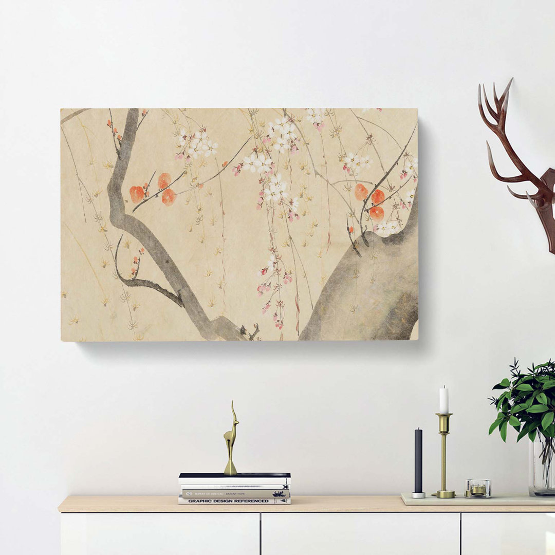 Flowers Of The Four Seasons Vol.1 by Sakai Hoitsu - Wrapped Canvas