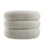 Fauteuil bouclé gris Irma avec pivot