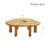 39.4" Modern Gear-Design Rattan Coffee Table, Rubberwood Frame, Handwoven Living Room Table