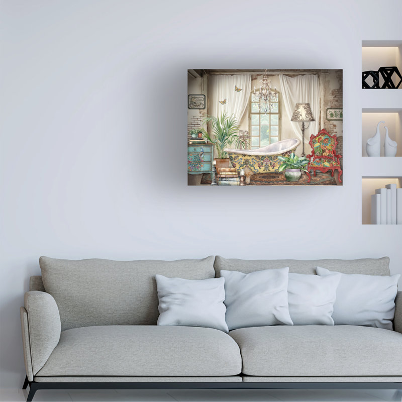 «Jean Plout Shabby Elegance Room Decor C», art sur toile, H 14 po x l 19 po