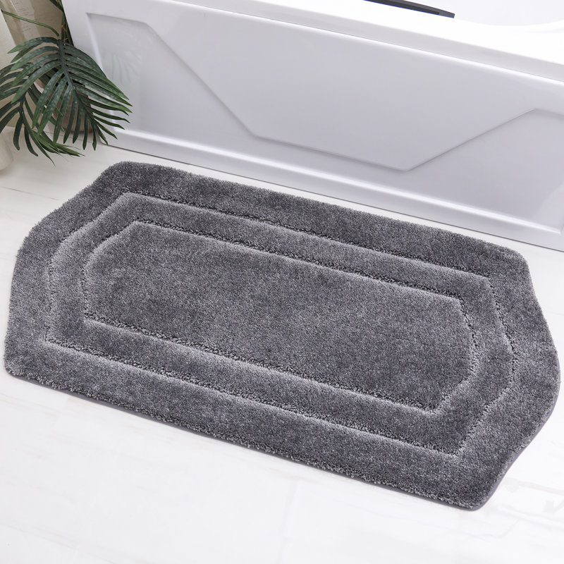 Tapis pour salle de bain Shilynn, Gris, L 24 po x L 48 po