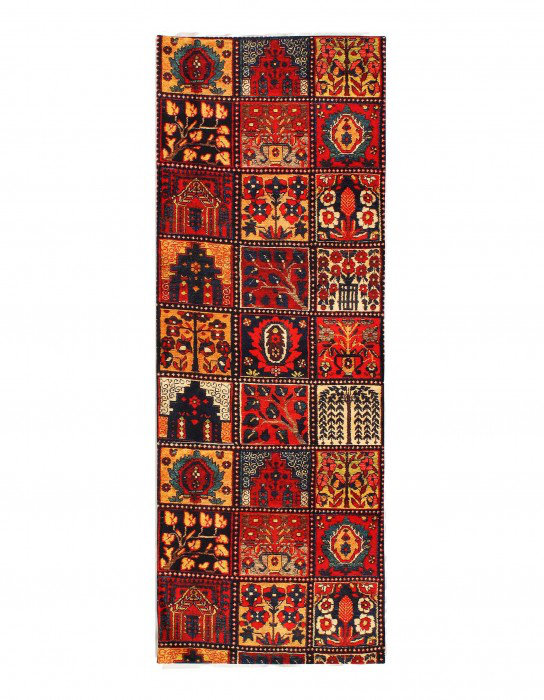 Tapis de couloir rouge en velours de soie 1 pi 7 po x 4 pi 7 po Guaymas