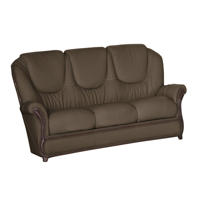 Kirkpatrick Faux Leather Sofa, Darkgrey