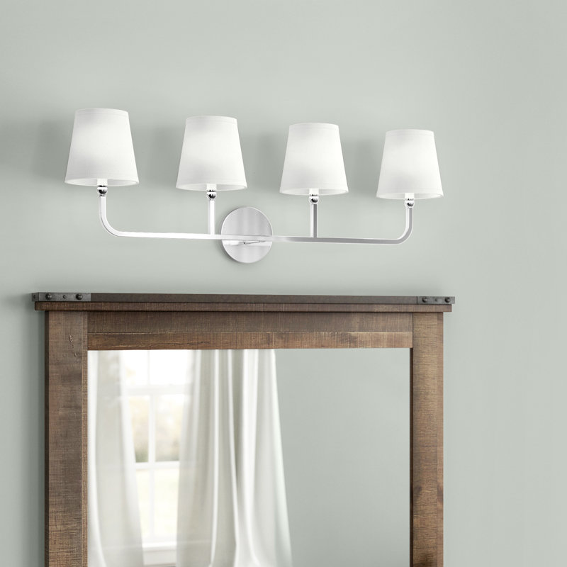 Éclairage pour meuble-lavabo à intensité variable Climsland, Nickel brossé, 4