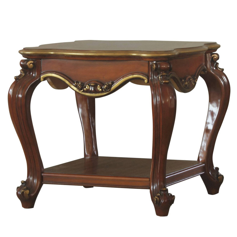 Honey oak side table with base